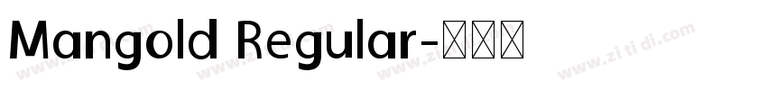 Mangold Regular字体转换